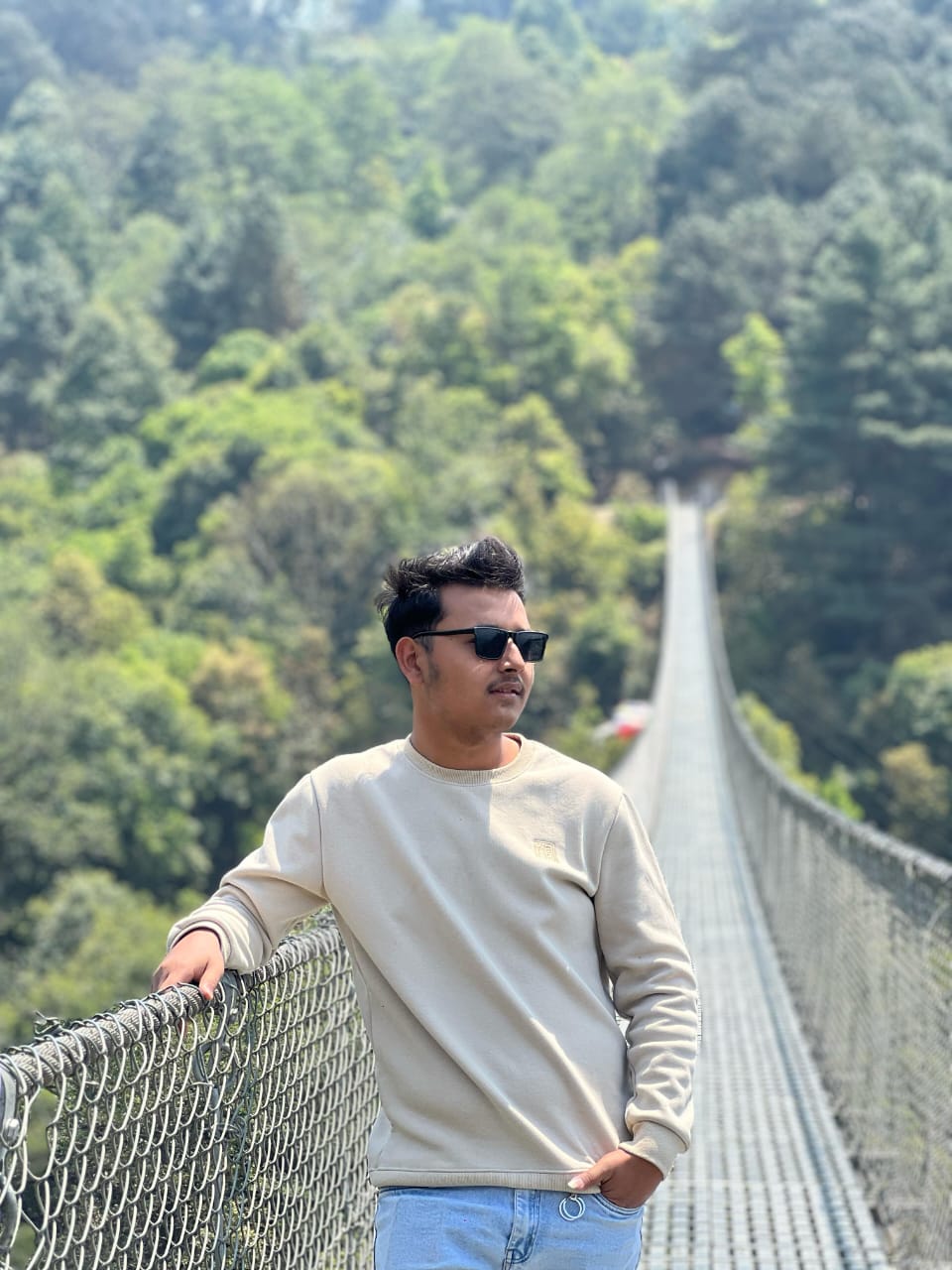 Developer workspace with laptop